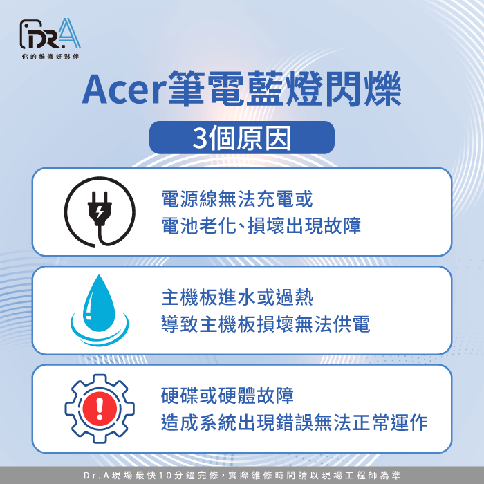 Acer筆電藍燈閃爍的原因-Acer筆電 閃藍燈