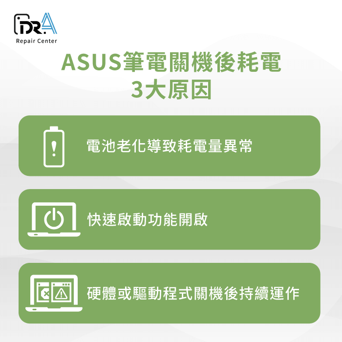 ASUS筆電關機後耗電的3大原因-ASUS筆電關機後耗電