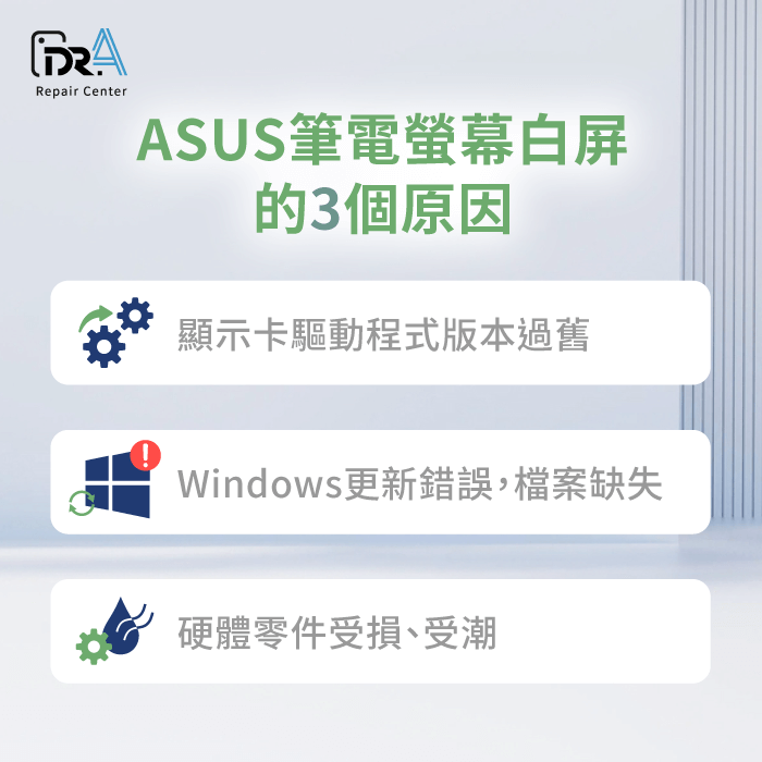 ASUS筆電螢幕白屏的原因-ASUS筆電螢幕白屏