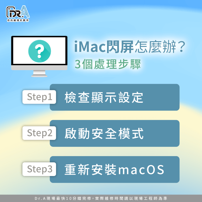 iMac閃屏3個處理步驟-iMac畫面閃爍