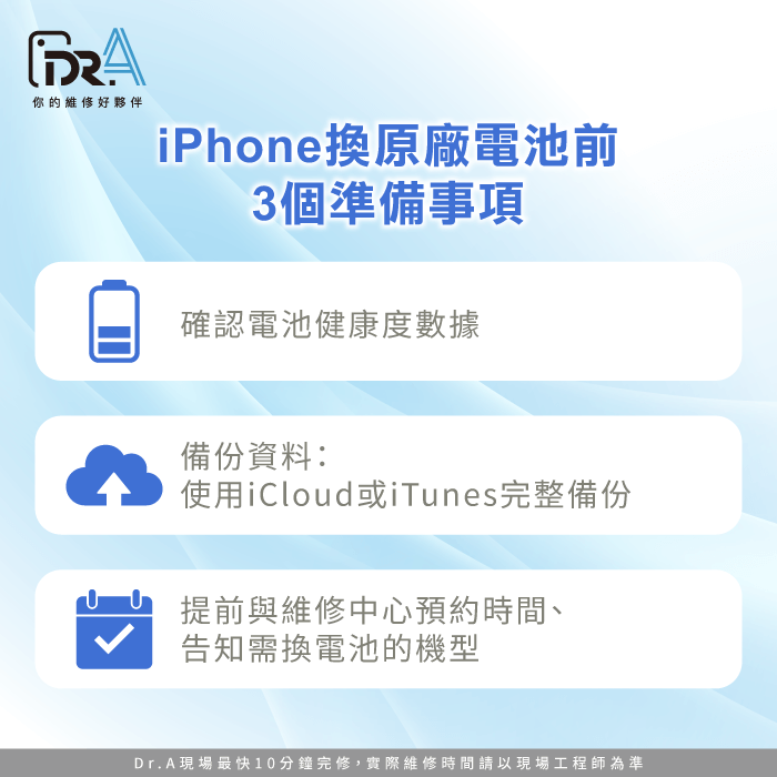 iPhone換原廠電池3個準備事項-iPhone換原廠電池要多久