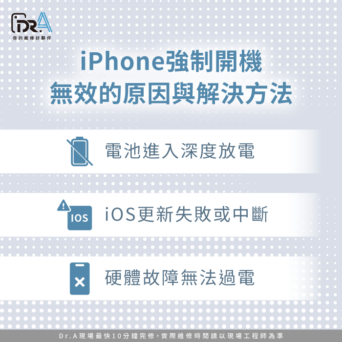 iPhone強制開機無效的3個原因與解決方法-iPhone強制開機無效