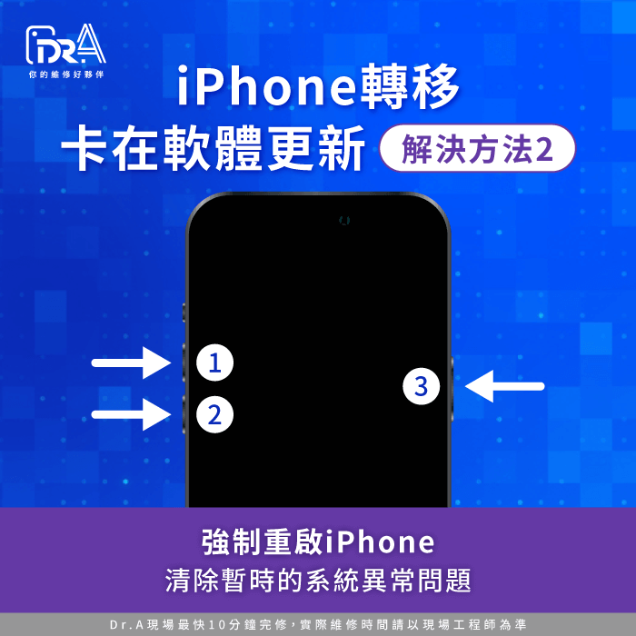 強制重啟iPhone-iPhone轉移卡在更新