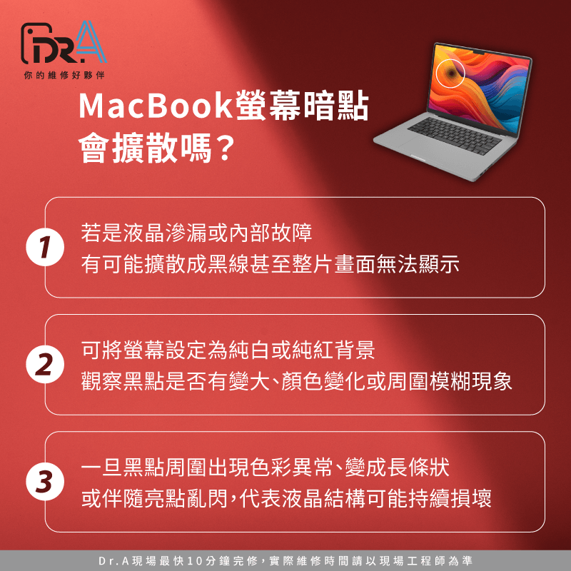 MacBook螢幕暗點會擴散嗎-MacBook螢幕暗點